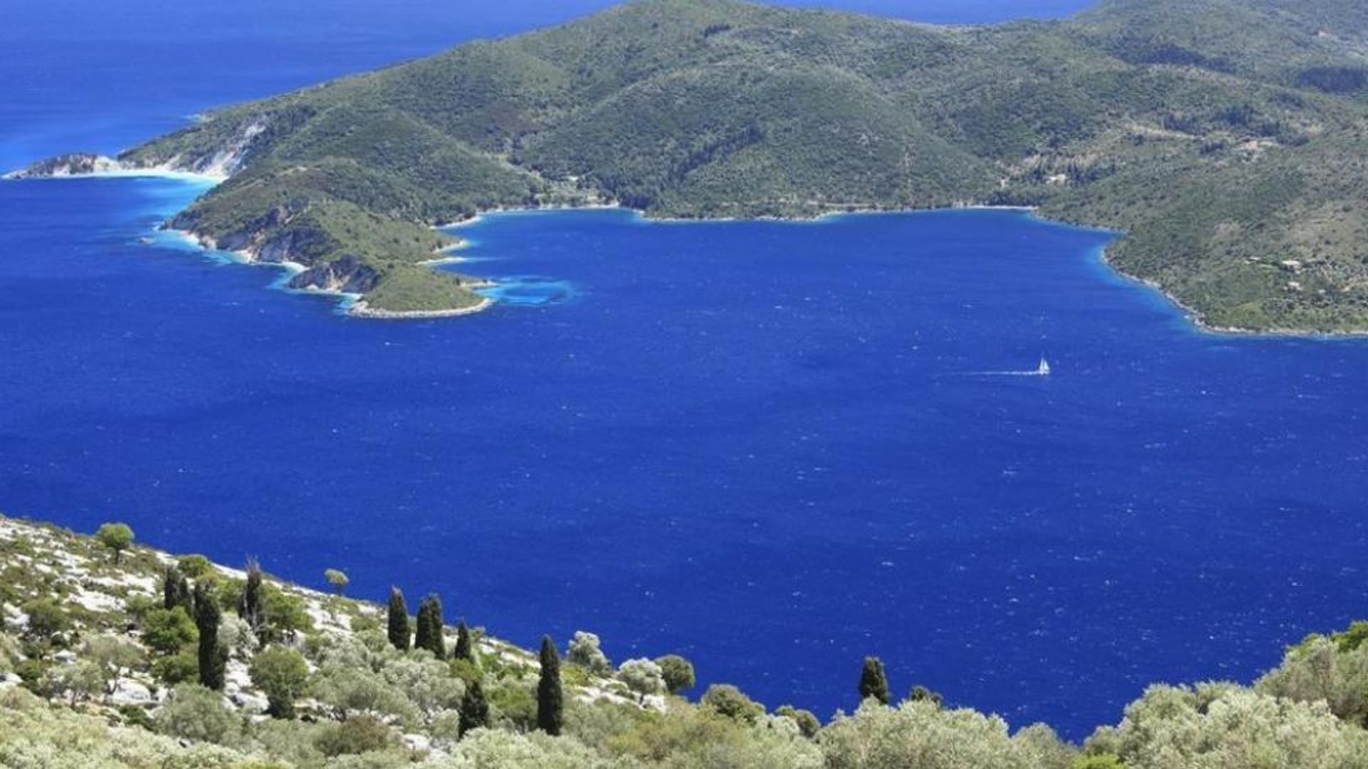Aerial view of Ithaka