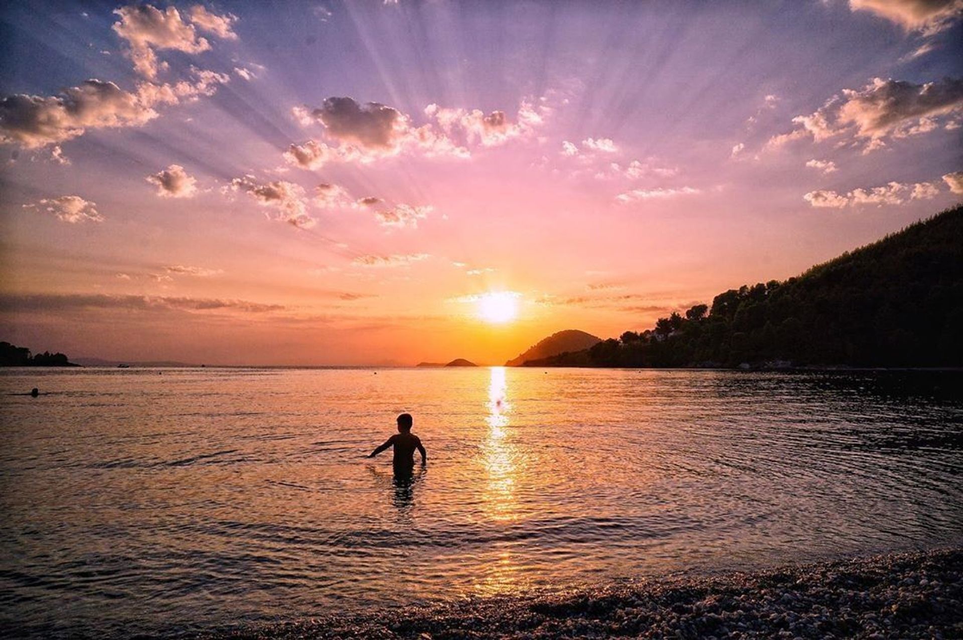Sunset at Panormos Beach