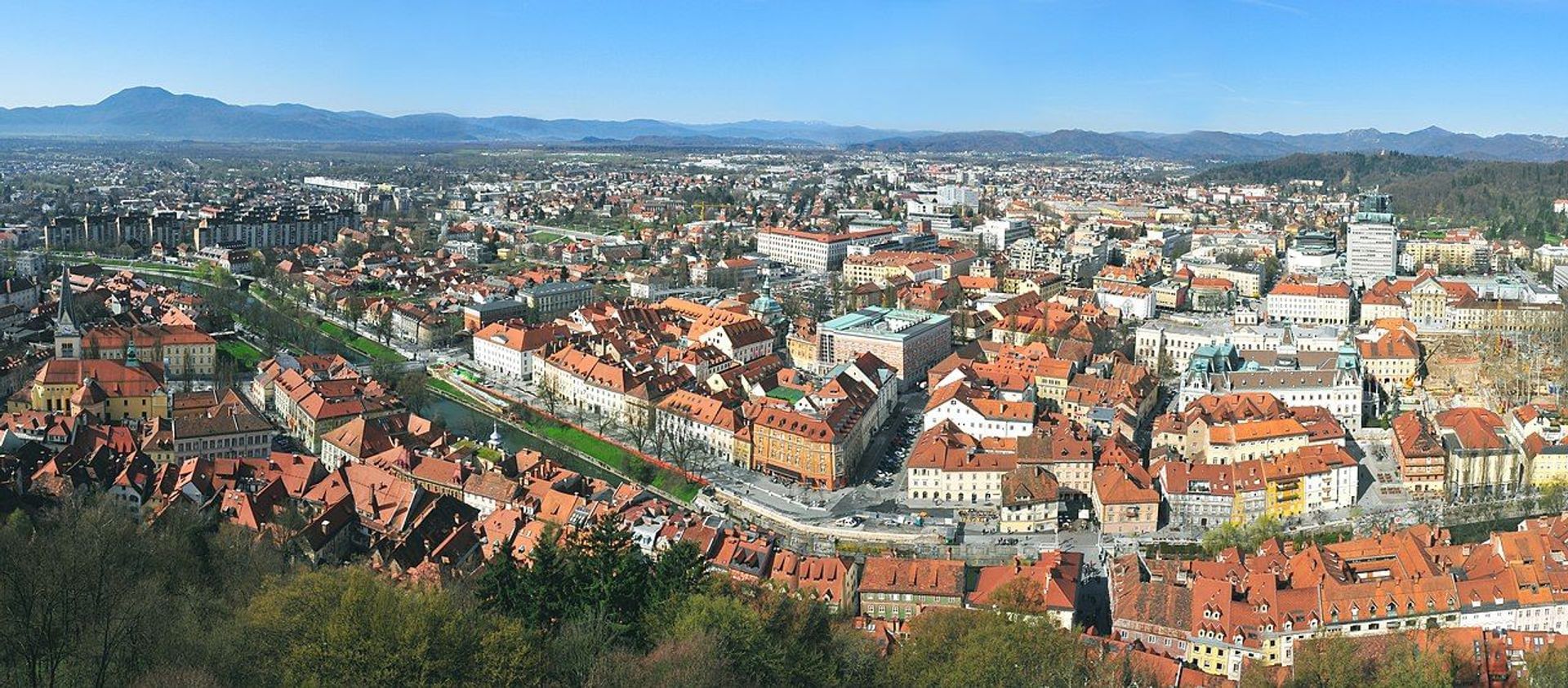 Vista aérea de Ljubliana