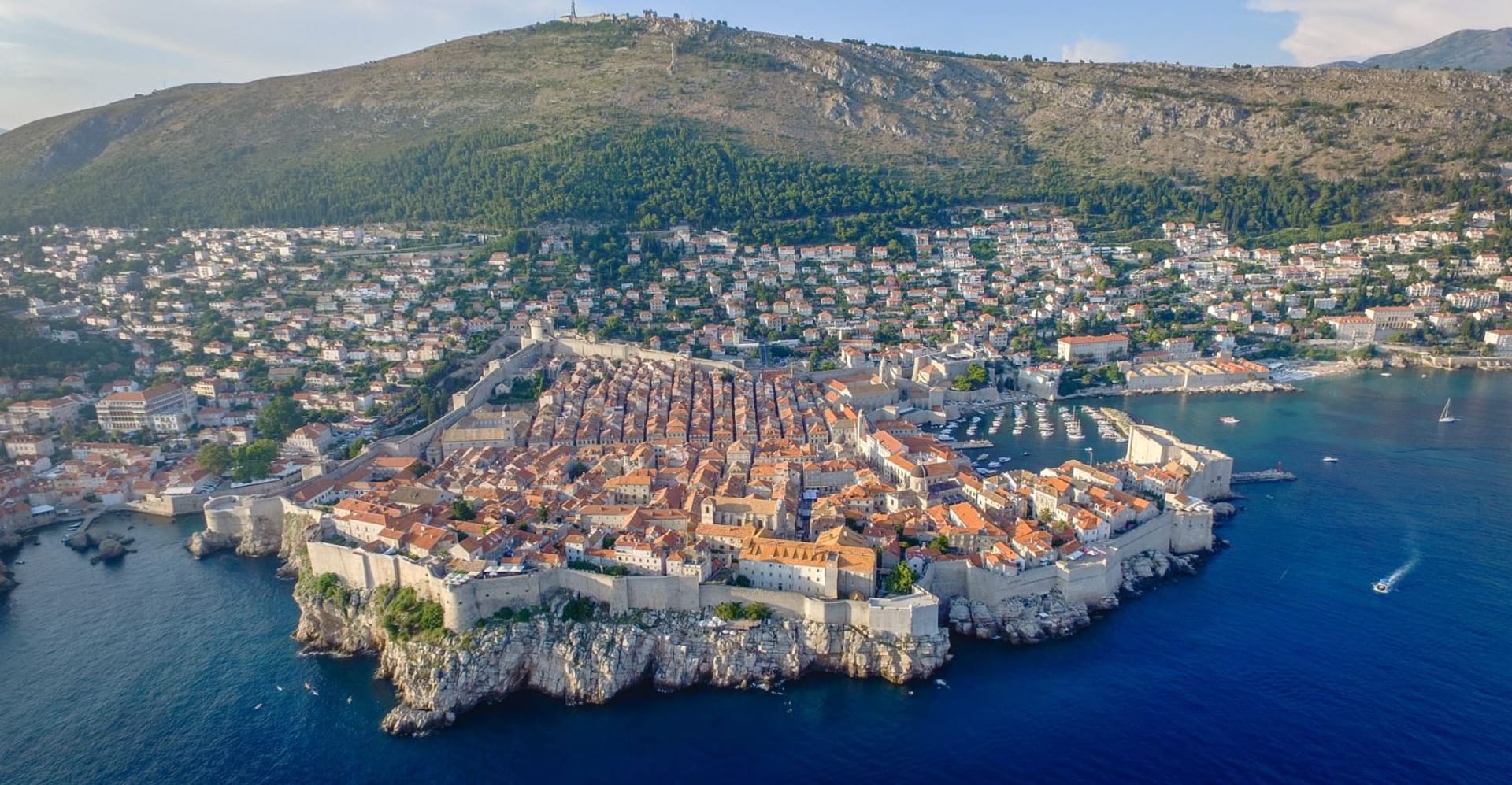 Vista aérea de Dubrovnik