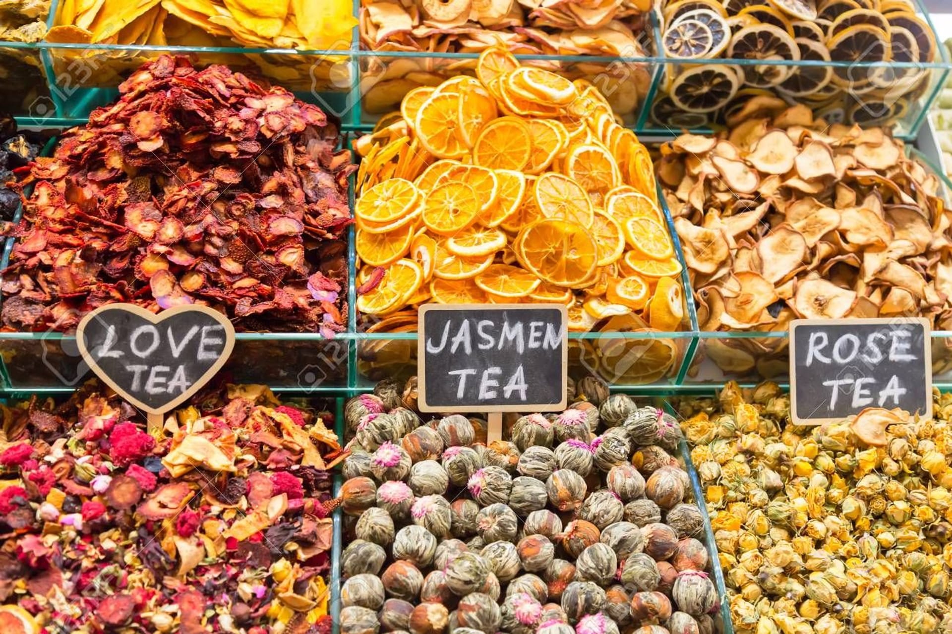 Different types of tea