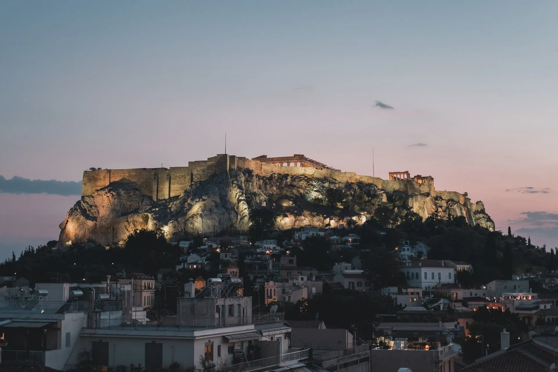 Acropolis al atardecer