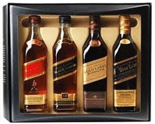 Johnnie Walker The Collection 4 x 0,2L red,black,gold,blue