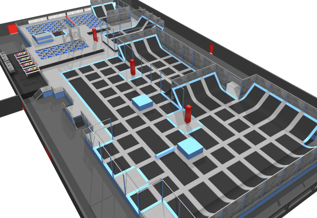 How do I open and build my own trampoline park?