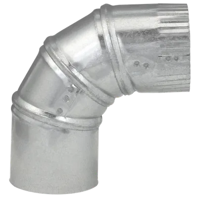 IMPERIAL 4-in Galvanized Steel Round Adjustable 90 Degree Duct Elbow in the  Duct Transitions & Connectors department at