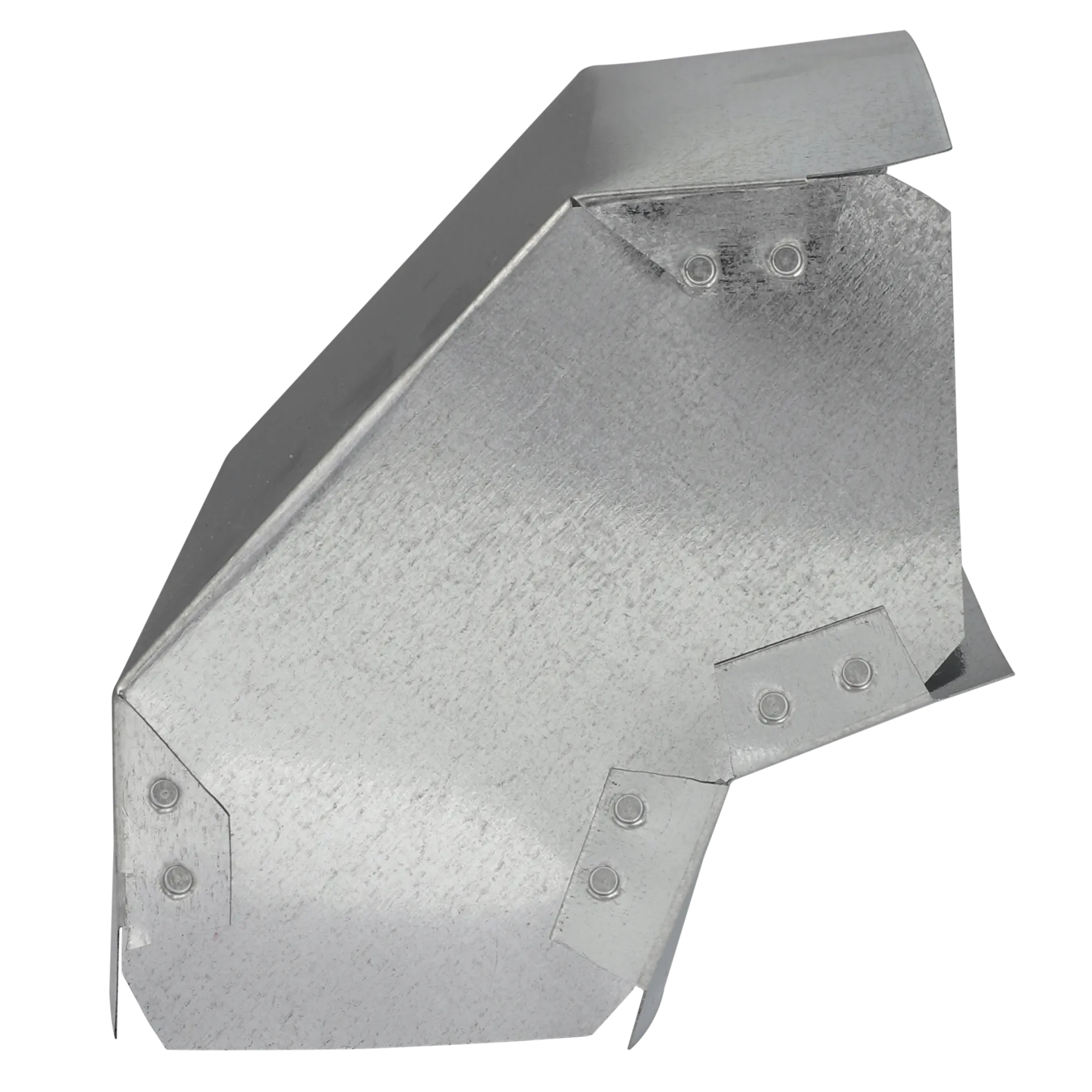 90° Rectangular Shortway Elbow Duct – 12L X 2-1/4 ID, Galvanized Steel, Made In USA