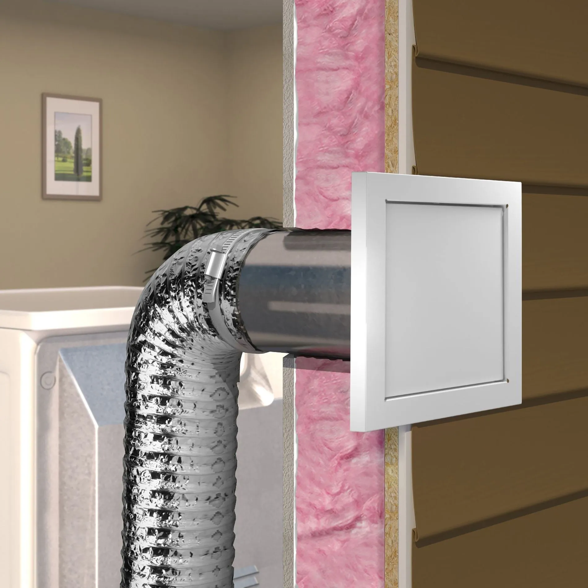 Wall exhaust outlet hood