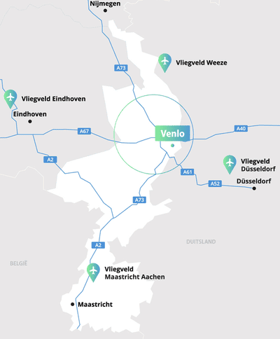 BEREIKBAARHEID Kaart Venlo eo