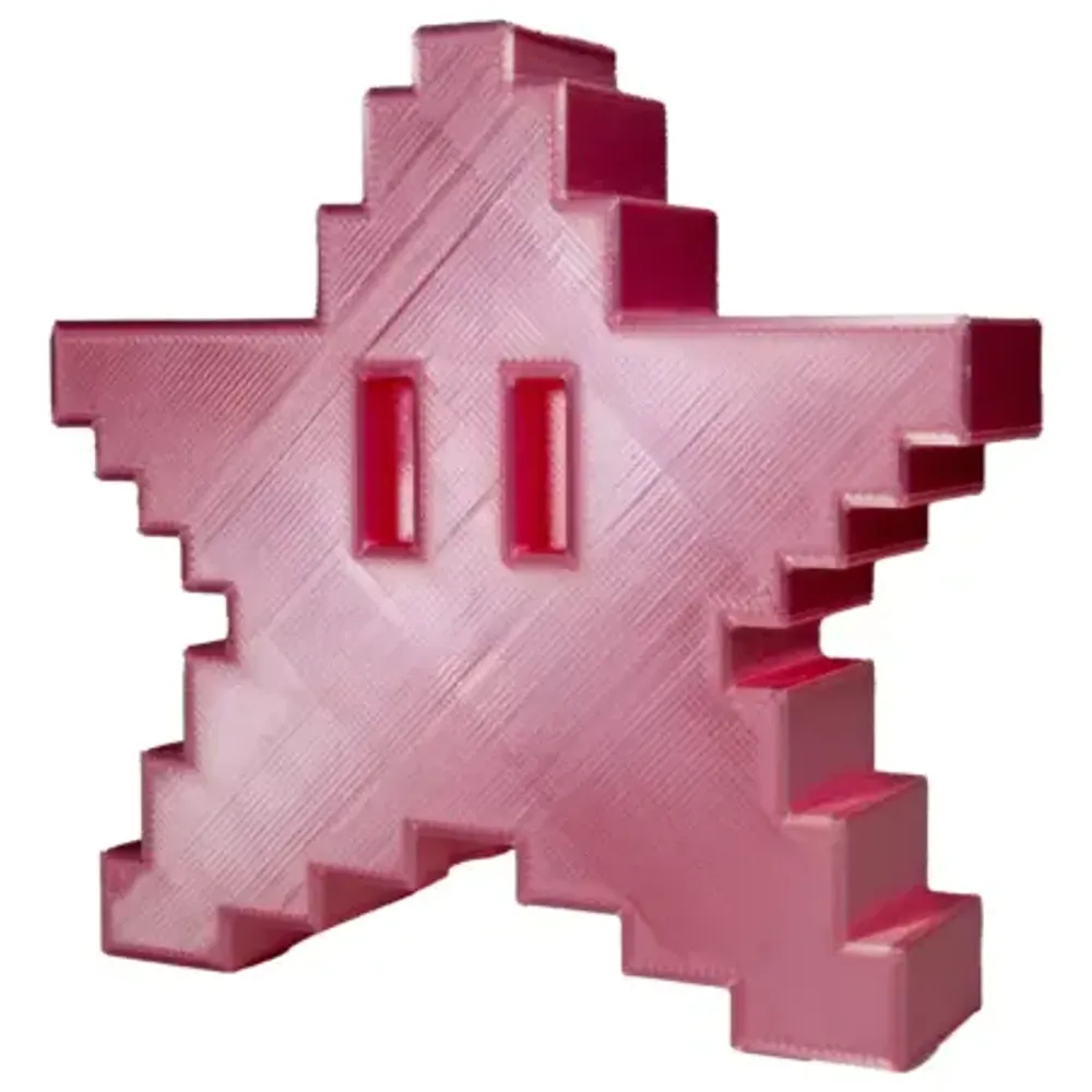 Estrella Árbol De Navidad Rosa Inspirada En Mario Bros