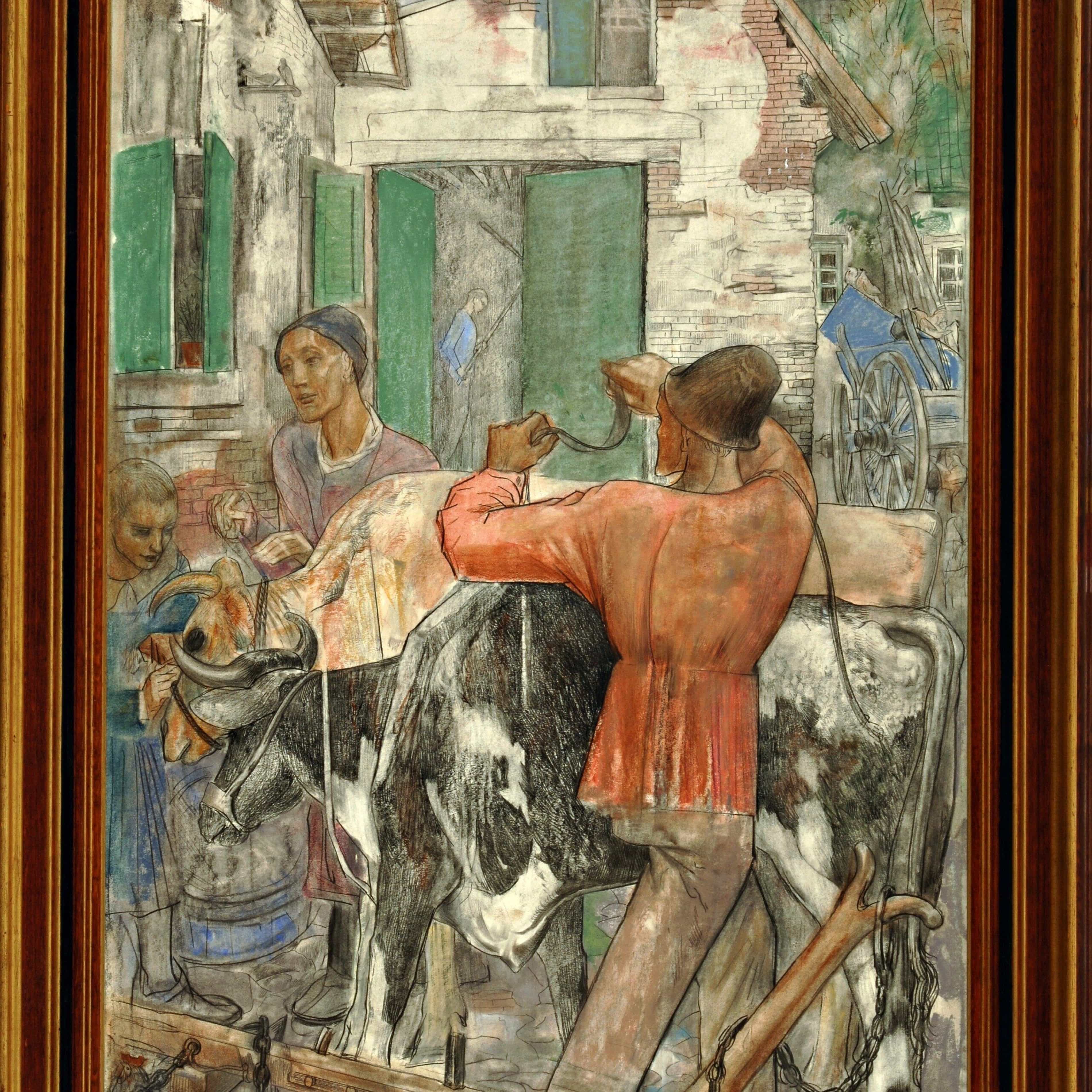 Willem van Konijnenburg De hoeve 1925 krijt op papier coll jpgkleiner