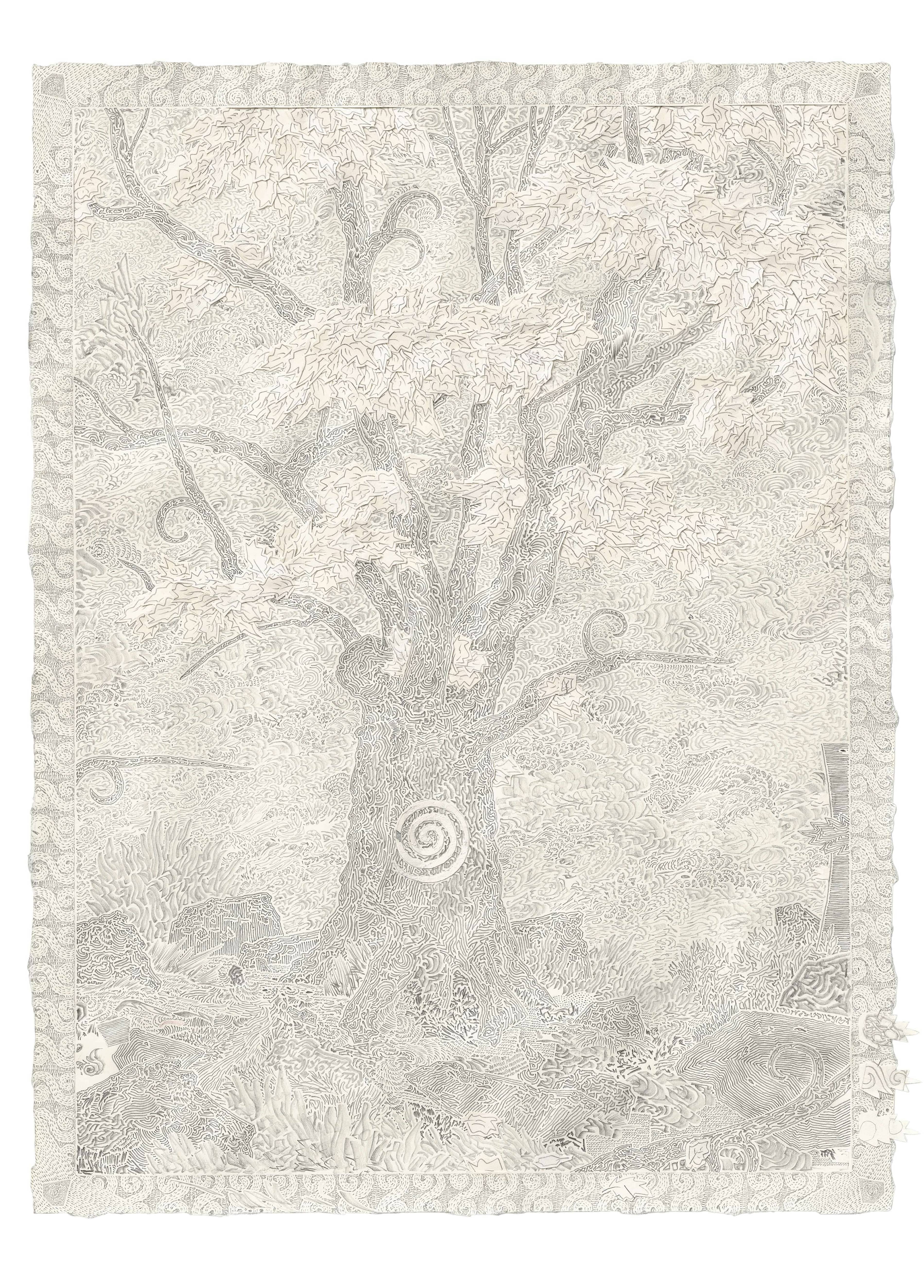 Fabrice Souvereyns, FS 24.2024 Not erased, communication, potlood, aquarel en collage op papier, 37,7 x 28 cmerased communication pencil watercolor and collage on paper H37 7 x W28 cm 2