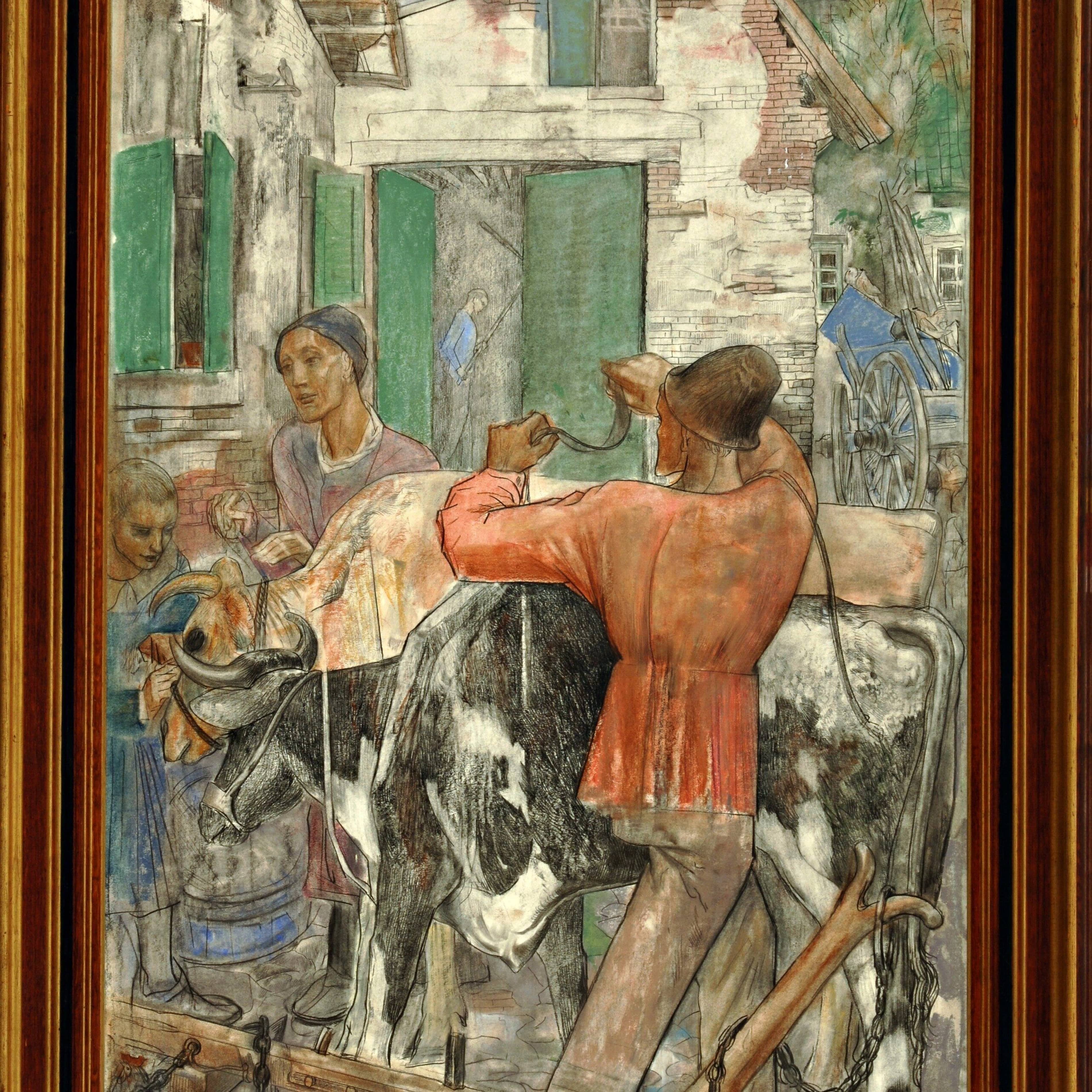 Willem van Konijnenburg De hoeve 1925 krijt op papier coll jpgkleiner