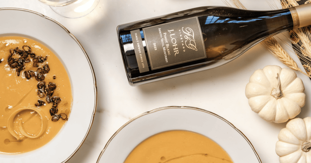 J. Lohr | Butternut Squash Soup with Glazed Pumpkin Seeds