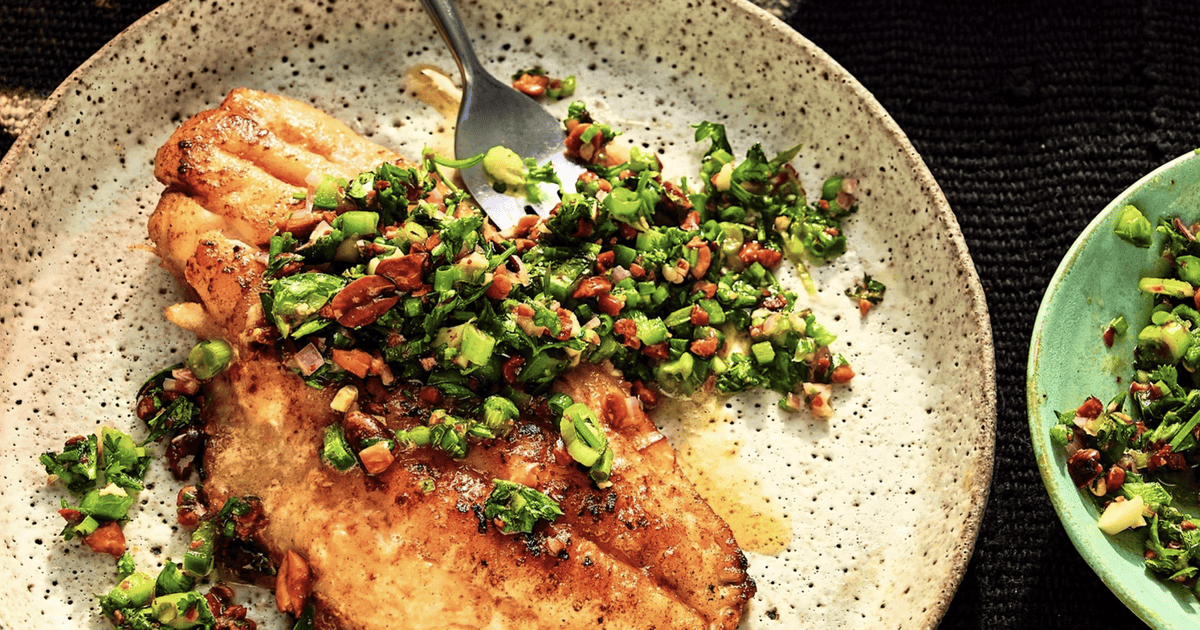 J. Lohr | Pan-Seared Grouper with Fried Peanut Salsa