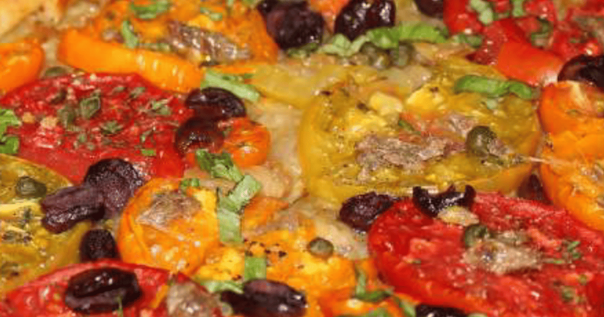 J. Lohr | Heirloom Tomato Tart with Caramelized Onions & Capers
