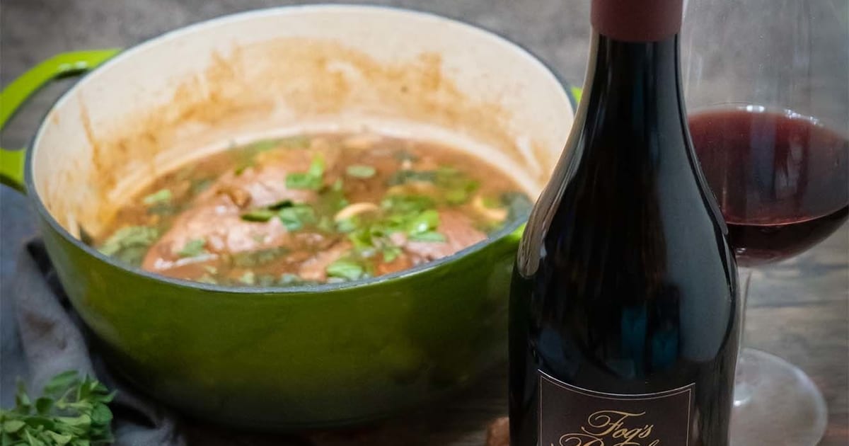 J. Lohr | Chicken Pinot Noir with Wild Mushrooms and Fresh Basil