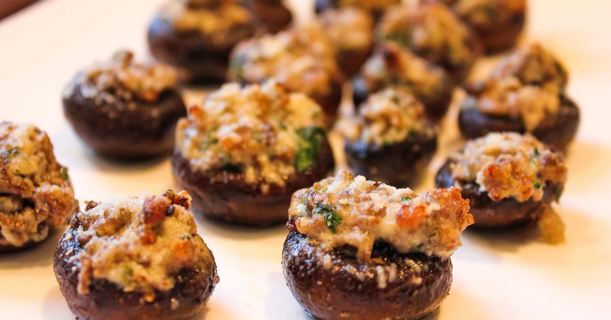 J. Lohr | Boursin & Sausage Stuffed Mushrooms