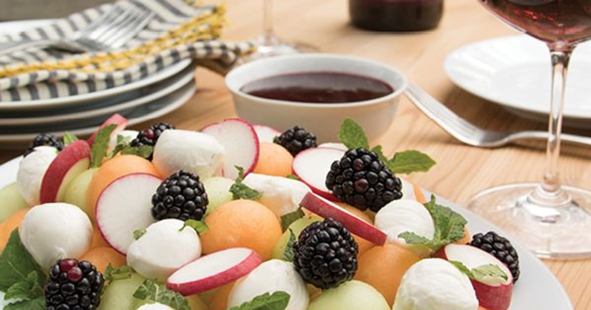 J. Lohr | Melon, Mozzarella, and Mint Caprese Salad