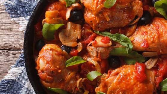 Ragu de frango com açafrão