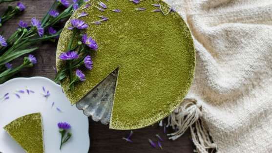 cheesecake de chá verde