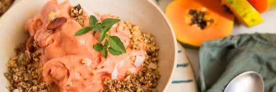 creme de papaia com morango