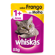 Ração úmida Whiskas para Gatos Adultos Frango ao Molho 85g