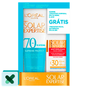 Kit Protetor Solar L’Oréal Paris FPS30 Corporal 200ml + Facial Antirrugas 25g