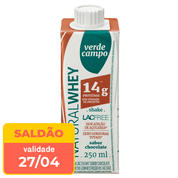 Bebida Láctea Verde Campo Whey Zero Lactose Chocolate 250ml  - data próx