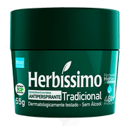 Desodorante Herbíssimo Masculino Tradicional Creme 55g 