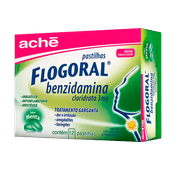 Flogoral Pastilha Menta 12 comprimidos