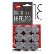Feltro Protetor de Móveis Redondo 25mm c/ 18 peças