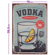 Quadro Decorativo Vodka 19cm x 28,5cm