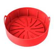 Forma Redonda para Air Fryer Vermelha 18,5cm x 18,5cm x 5cm