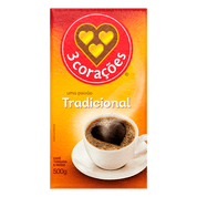 Café em Pó 3 Corações Tradicional Vácuo 500g