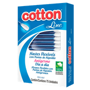 Hastes Flexíveis Cotton c/ 75 un 