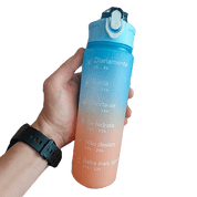 Squeeze de Plástico Dégradé 650ml - Azul/Laranja