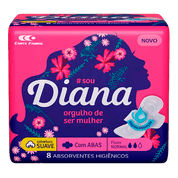 Absorvente Diana Normal Suave com abas 8un 