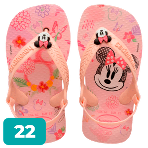 Chinelo Havaianas Baby Disney Classics Rosa 22
