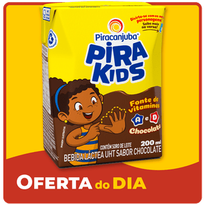 Bebida Láctea Piracanjuba PiraKids Chocolate 200ml 