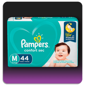 Fralda Pampers Confort Sec M 44un