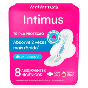 Absorvente Intimus Suave com abas 8un 