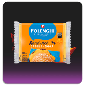 Queijo Cheddar Polengui Sandwichin Cheddar 144g 