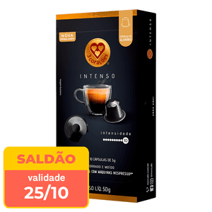 Cápsula de Café 3 Corações p/ Nespresso Intenso 10un - data próx