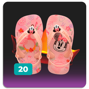 Chinelo Havaianas Baby Disney Classics Rosa 20