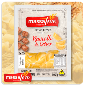 Raviolli de Carne Massa Leve 400g