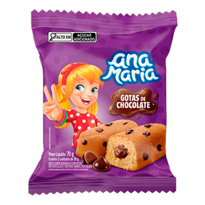 Bolo Ana Maria Gotas de Chocolate 70g