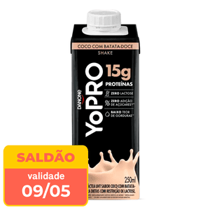 Bebida Láctea YoPro Coco com Batata Doce 250ml - data próx