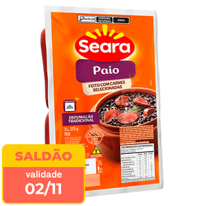 Linguiça Paio Seara 370g  - data próx