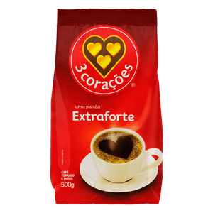 Café em Pó 3 Corações Extra Forte Almofada 500g 