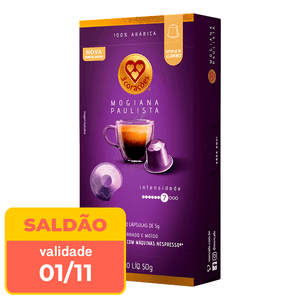 Cápsula de Café 3 Corações p/ Nespresso Mogiana Paulista 10un - data próx